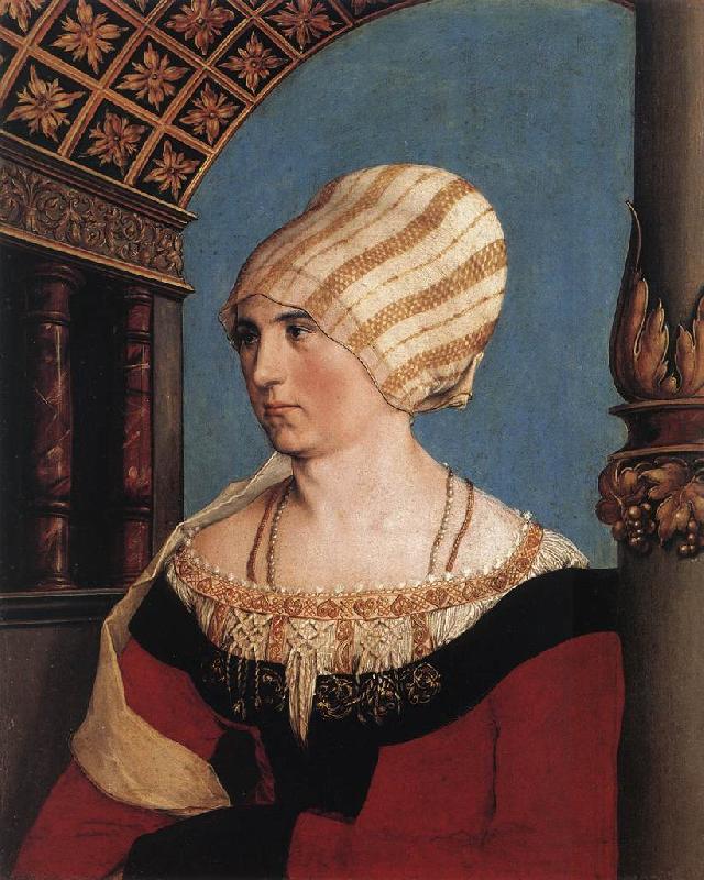 HOLBEIN, Hans the Younger Portrait of the Artist's Wife Sweden oil painting art